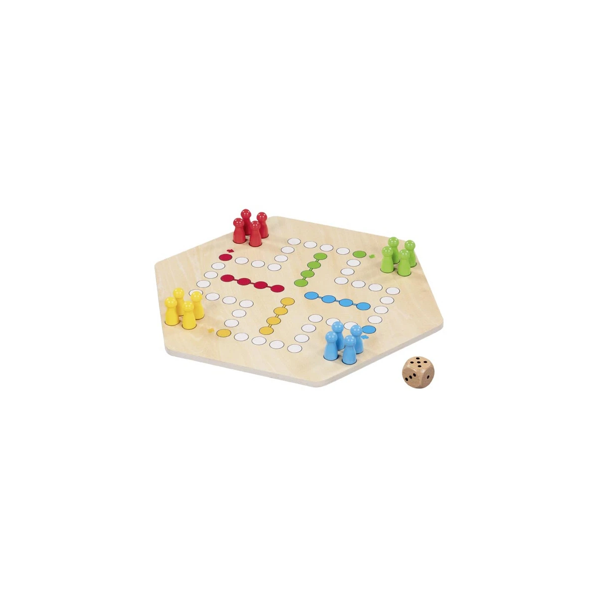 GOKI Ludo drewniana gra planszowa chińczyk | Pan Piksel
