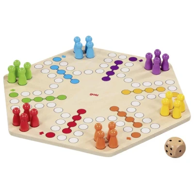 GOKI Ludo drewniana gra planszowa chińczyk | Pan Piksel