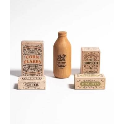 WOODEN STORY Montessori market Butelka Mleka | Pan Piksel