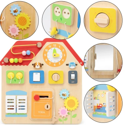 Viga 44823 Drewniana Tablica Manipulacyjna Domek Odkrywania i Nauki | Pan Piksel