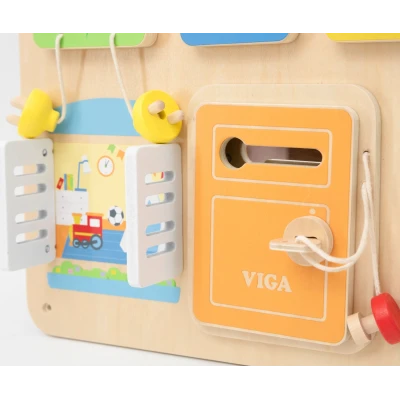 Viga 44823 Drewniana Tablica Manipulacyjna Domek Odkrywania i Nauki | Pan Piksel