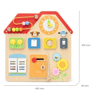 Viga 44823 Drewniana Tablica Manipulacyjna Domek Odkrywania i Nauki | Pan Piksel