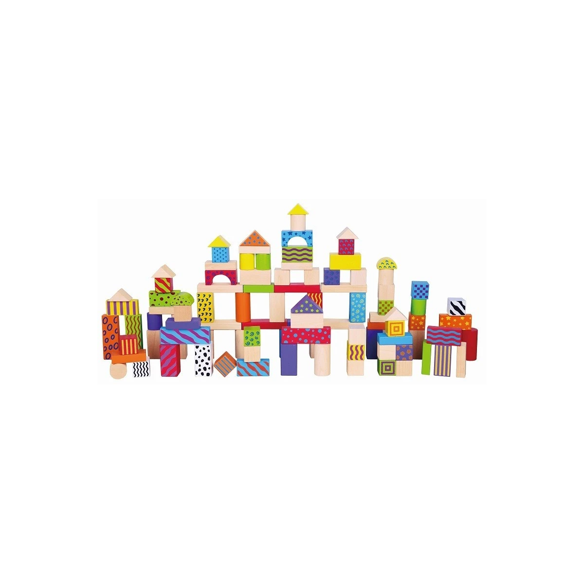 Viga 59696 Klocki 100 elementów colorful set | Pan Piksel