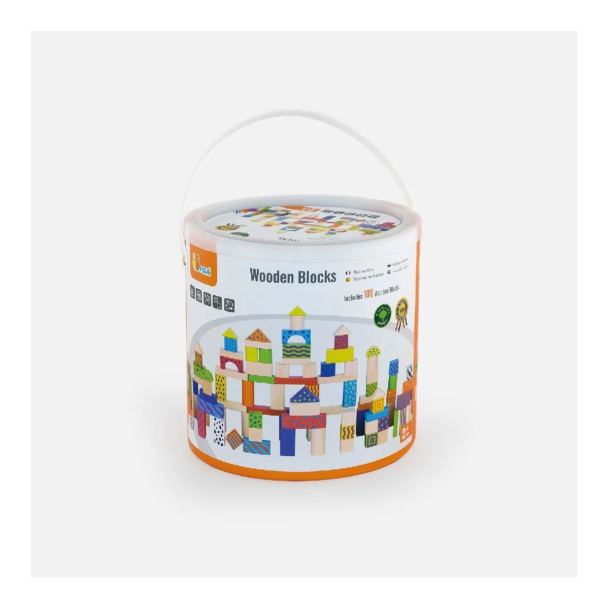 Viga 59696 Klocki 100 elementów colorful set | Pan Piksel