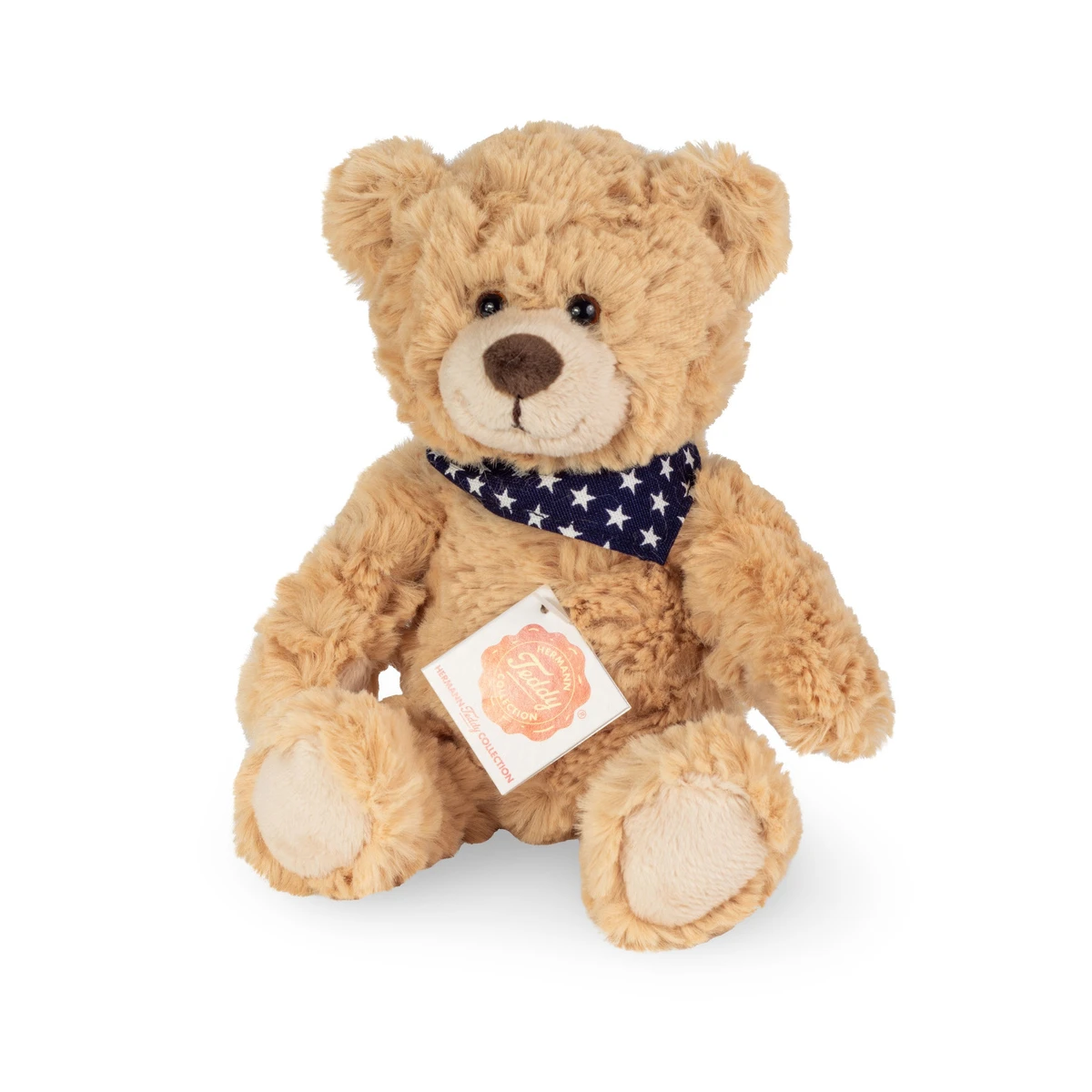 TEDDY HERMANN Zestaw 6 Maskotek Misiów z Chusteczką w Gwiazdki 23 cm jasny beż i ciepły brąz