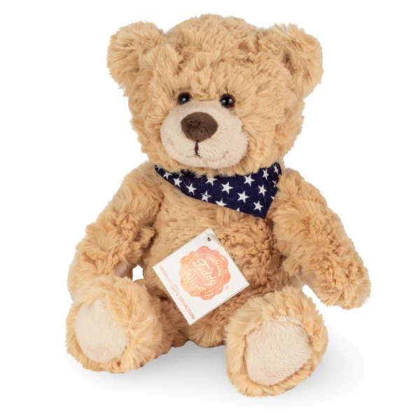 TEDDY HERMANN Zestaw 6 Maskotek Misiów z Chusteczką w Gwiazdki 23 cm jasny beż i ciepły brąz