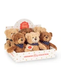 TEDDY HERMANN Zestaw 6 Maskotek Misiów z Chusteczką w Gwiazdki 23 cm jasny beż i ciepły brąz
