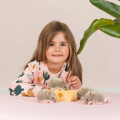 TEDDY HERMANN Szara myszka 9 cm maskotka dla dzieci 926580