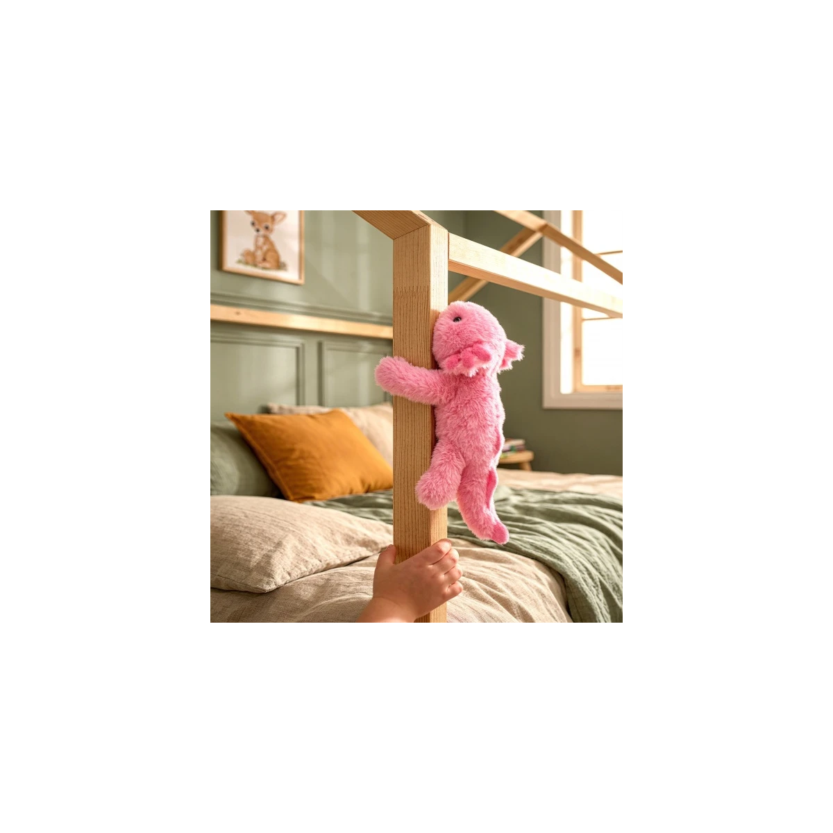 DOUDOU ET COMPAGNIE DOUDOU pluszowa bransoletka slap aksolotl Podcoll Histoire d'Ours różowy