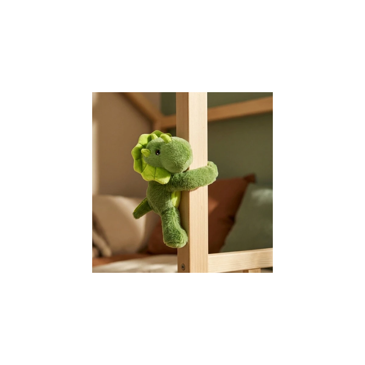 DOUDOU ET COMPAGNIE DOUDOU pluszowa bransoletka slap dinozaur Podcoll Histoire d'Ours ciemny zielony