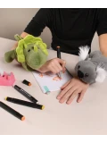 DOUDOU ET COMPAGNIE DOUDOU pluszowa bransoletka slap dinozaur Podcoll Histoire d'Ours ciemny zielony