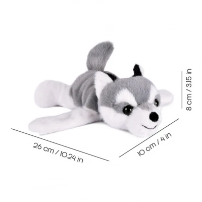 DOUDOU ET COMPAGNIE DOUDOU pluszowa bransoletka slap husky Podcoll Histoire d'Ours jasny szary