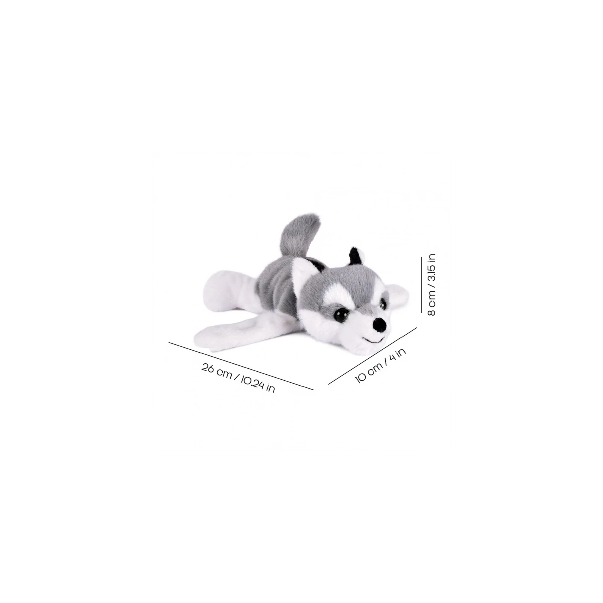 DOUDOU ET COMPAGNIE DOUDOU pluszowa bransoletka slap husky Podcoll Histoire d'Ours jasny szary