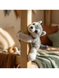 DOUDOU ET COMPAGNIE DOUDOU pluszowa bransoletka slap husky Podcoll Histoire d'Ours jasny szary
