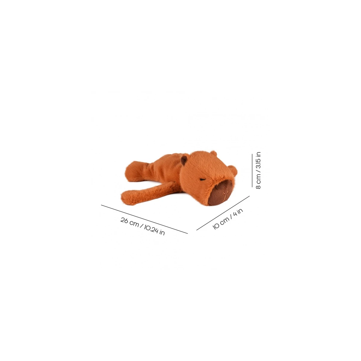 DOUDOU ET COMPAGNIE DOUDOU pluszowa bransoletka slap kapibara Podcoll Histoire d'Ours rudy brązowy