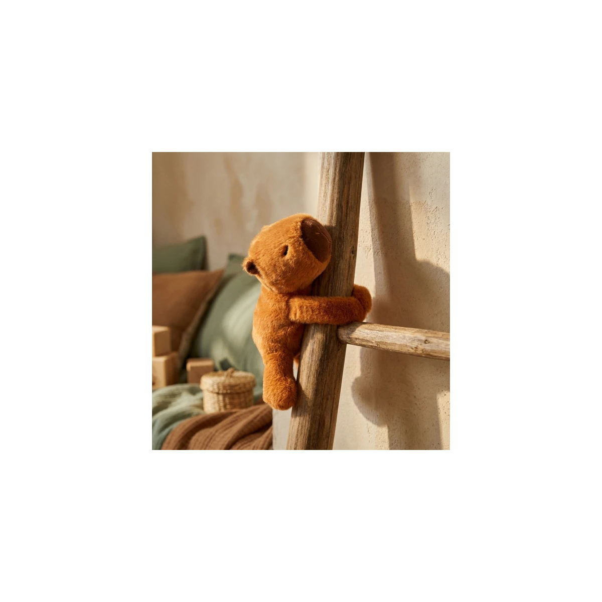 DOUDOU ET COMPAGNIE DOUDOU pluszowa bransoletka slap kapibara Podcoll Histoire d'Ours rudy brązowy