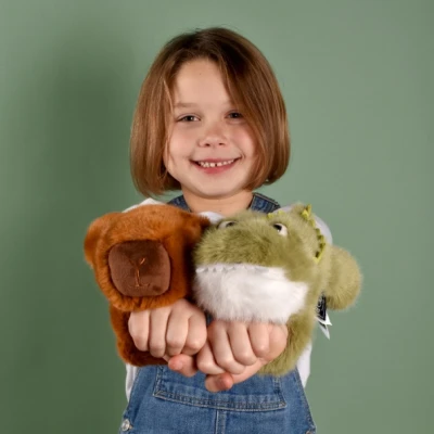 DOUDOU ET COMPAGNIE DOUDOU pluszowa bransoletka slap kapibara Podcoll Histoire d'Ours rudy brązowy