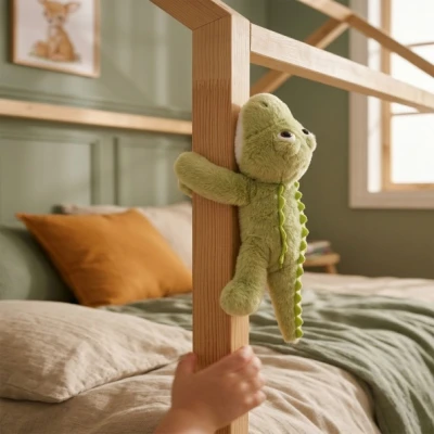 DOUDOU ET COMPAGNIE DOUDOU pluszowa bransoletka slap krokodyl Podcoll Histoire d'Ours zielony