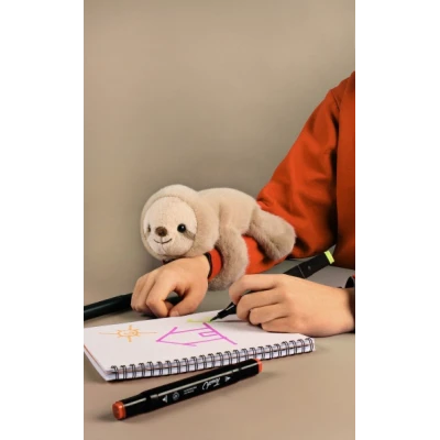 DOUDOU ET COMPAGNIE DOUDOU pluszowa bransoletka slap leniwiec Podcoll Histoire d'Ours beżowy
