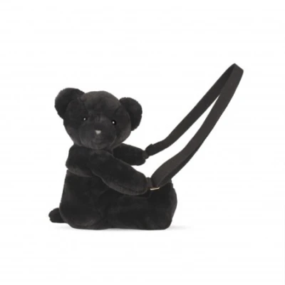 DOUDOU ET COMPAGNIE DOUDOU pluszowa torba na ramię miś  czarny