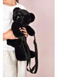 DOUDOU ET COMPAGNIE DOUDOU pluszowa torba na ramię miś  czarny