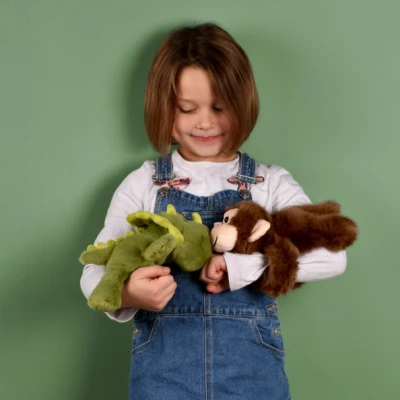 DOUDOU ET COMPAGNIE DOUDOU pluszowa bransoletka slap małpa Podcoll Histoire d'Ours brązowy