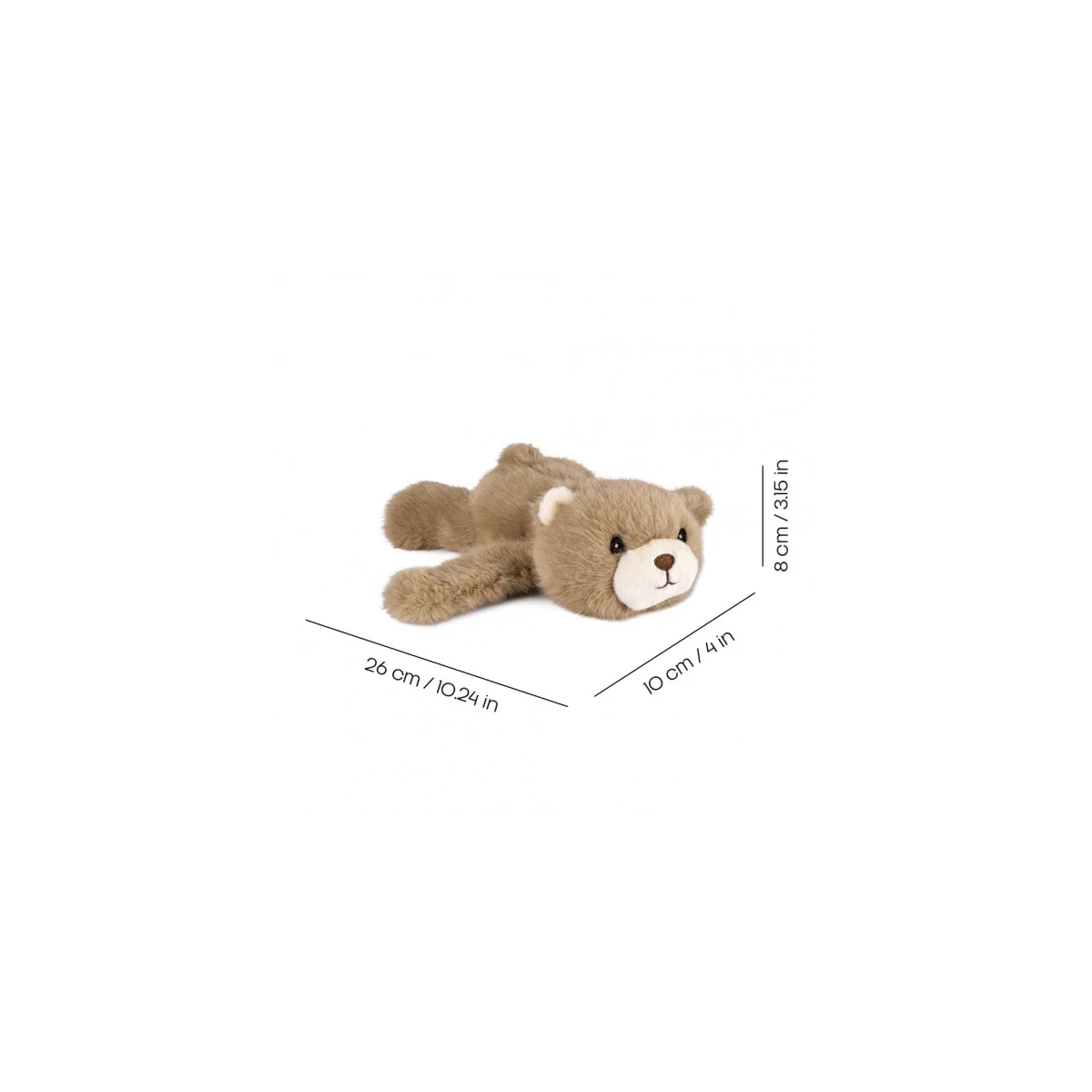 DOUDOU ET COMPAGNIE DOUDOU pluszowa bransoletka slap miś Podcoll Histoire d'Ours jasny brązowy