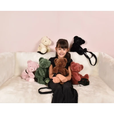 DOUDOU ET COMPAGNIE DOUDOU pluszowa torba na ramię miś  czarny