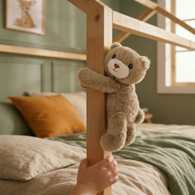 DOUDOU ET COMPAGNIE DOUDOU pluszowa bransoletka slap miś Podcoll Histoire d'Ours jasny brązowy