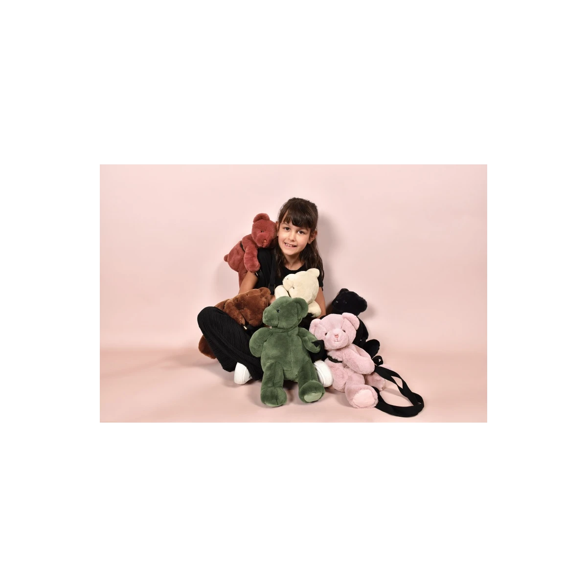 DOUDOU ET COMPAGNIE DOUDOU pluszowa torba na ramię miś  czarny