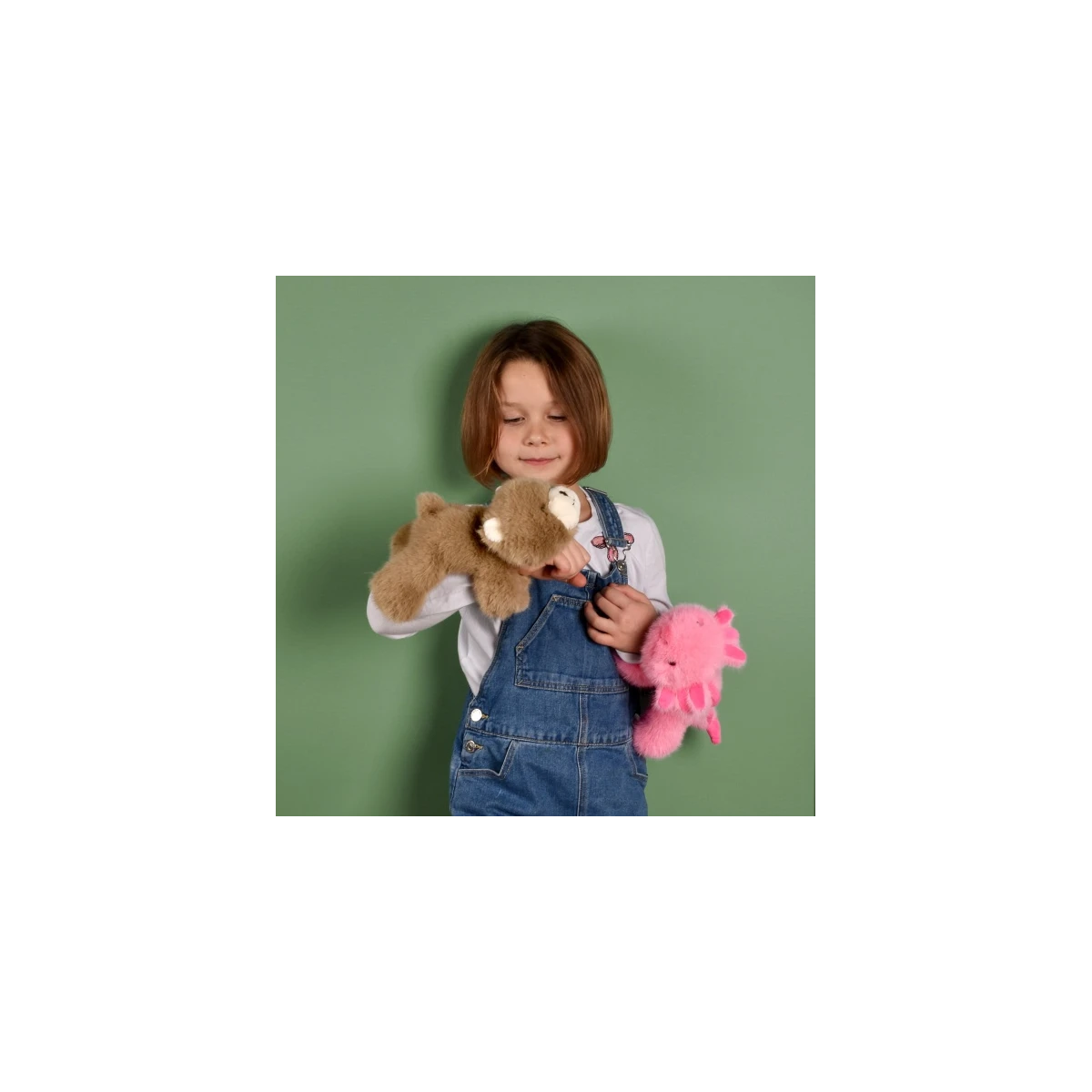 DOUDOU ET COMPAGNIE DOUDOU pluszowa bransoletka slap miś Podcoll Histoire d'Ours jasny brązowy