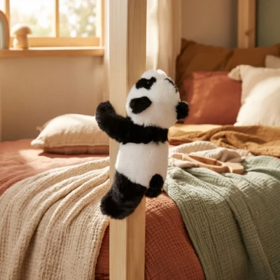 DOUDOU ET COMPAGNIE DOUDOU pluszowa bransoletka slap panda Podcoll Histoire d'Ours biały