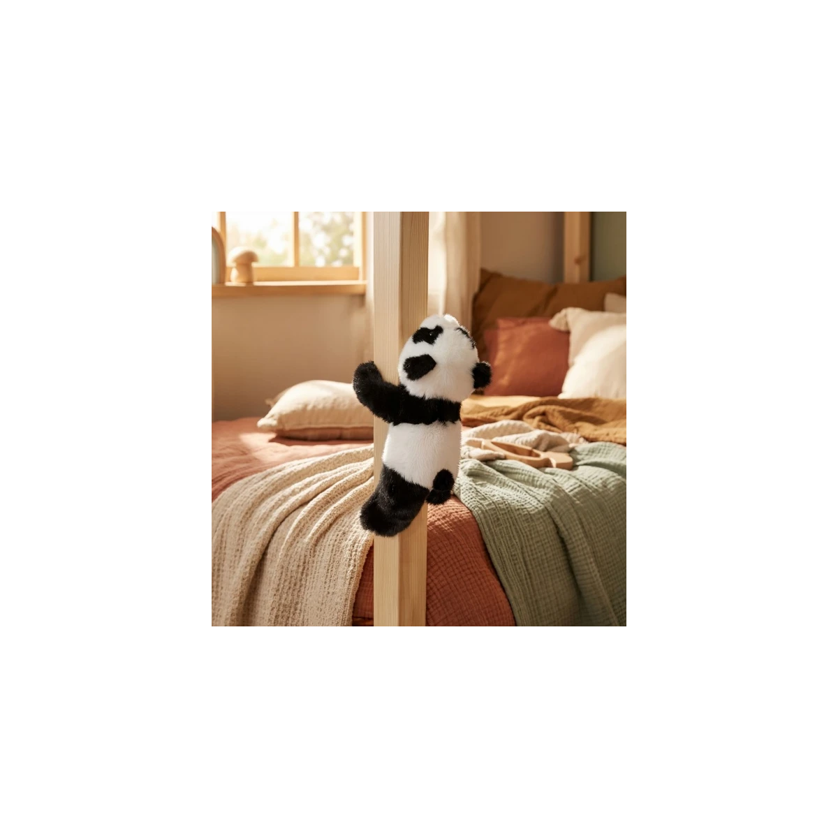 DOUDOU ET COMPAGNIE DOUDOU pluszowa bransoletka slap panda Podcoll Histoire d'Ours biały