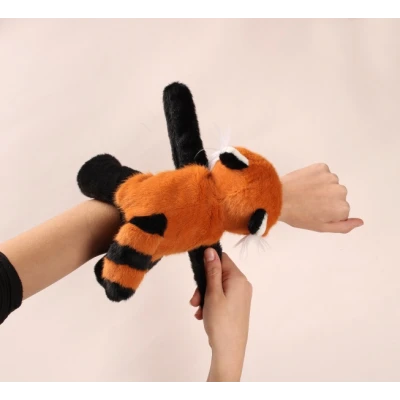 DOUDOU ET COMPAGNIE DOUDOU pluszowa bransoletka slap panda ruda Podcoll Histoire d'Ours pomarańczowy