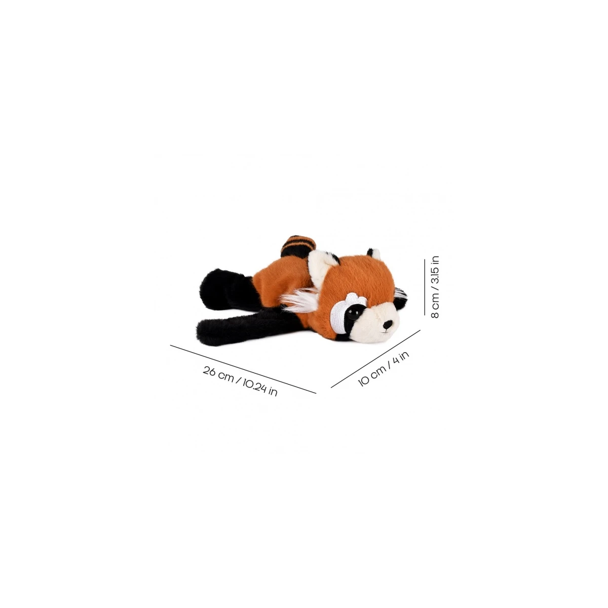 DOUDOU ET COMPAGNIE DOUDOU pluszowa bransoletka slap panda ruda Podcoll Histoire d'Ours pomarańczowy
