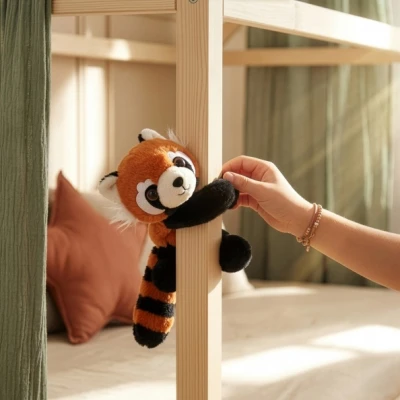 DOUDOU ET COMPAGNIE DOUDOU pluszowa bransoletka slap panda ruda Podcoll Histoire d'Ours pomarańczowy