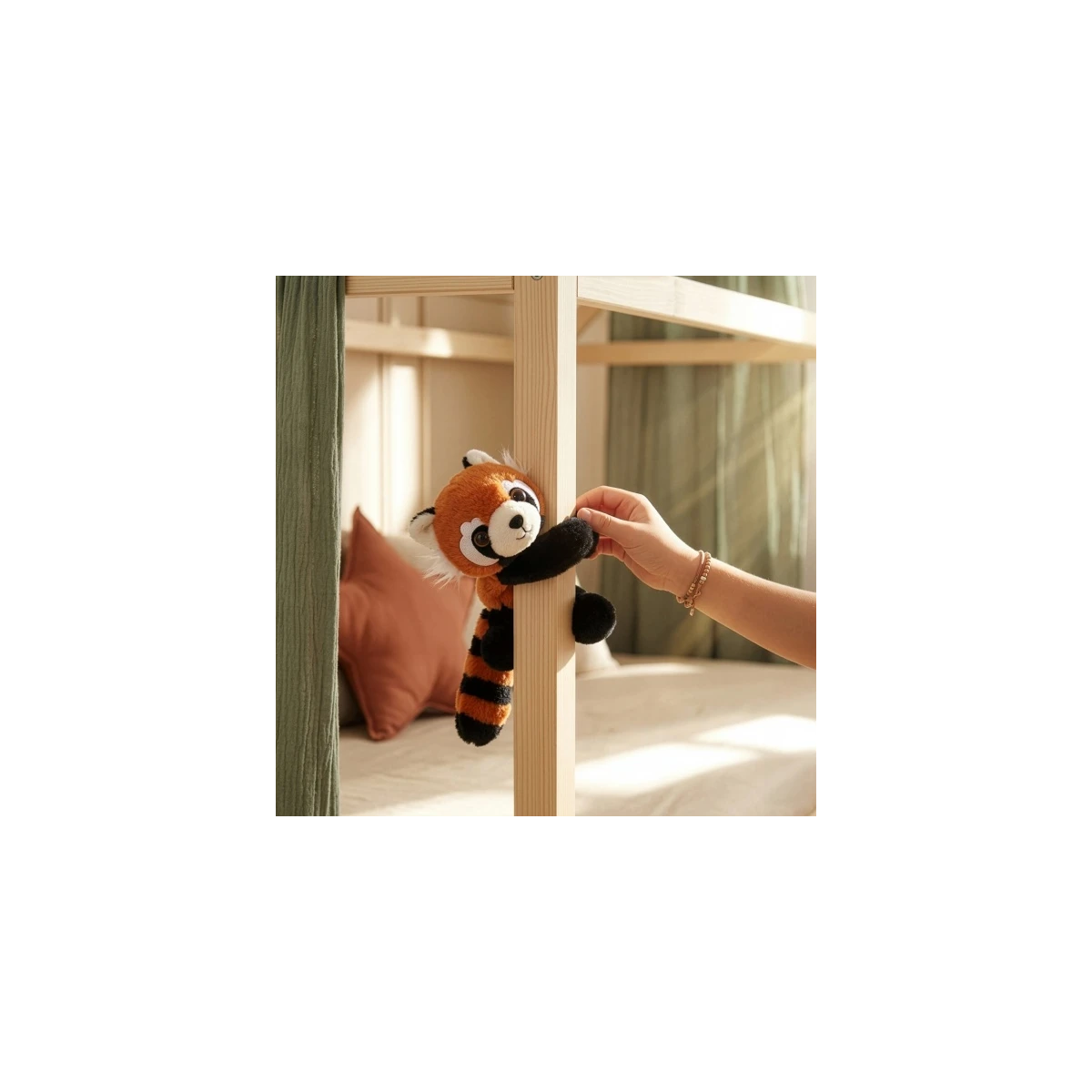 DOUDOU ET COMPAGNIE DOUDOU pluszowa bransoletka slap panda ruda Podcoll Histoire d'Ours pomarańczowy