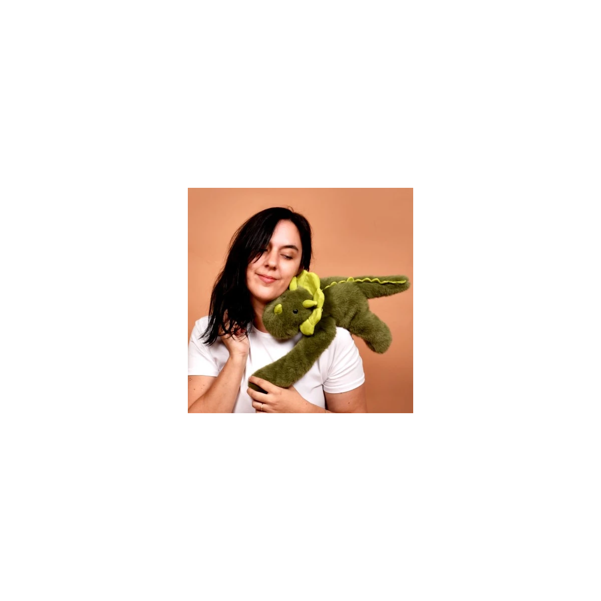 DOUDOU ET COMPAGNIE DOUDOU obciążeniowy pluszowy dinozaur Podcoll Histoire d'Ours 50 cm ciemny zielony