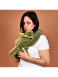 DOUDOU ET COMPAGNIE DOUDOU obciążeniowy pluszowy dinozaur Podcoll Histoire d'Ours 50 cm ciemny zielony