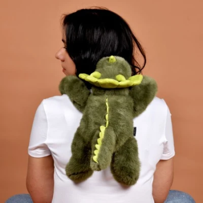 DOUDOU ET COMPAGNIE DOUDOU obciążeniowy pluszowy dinozaur Podcoll Histoire d'Ours 50 cm ciemny zielony