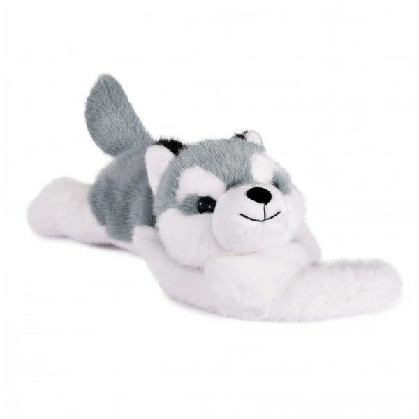 DOUDOU ET COMPAGNIE DOUDOU obciążeniowy pluszowy pies husky Podcoll Histoire d'Ours 50 cm jasny szary