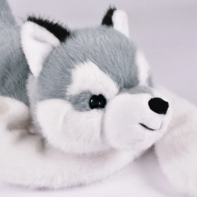 DOUDOU ET COMPAGNIE DOUDOU obciążeniowy pluszowy pies husky Podcoll Histoire d'Ours 50 cm jasny szary