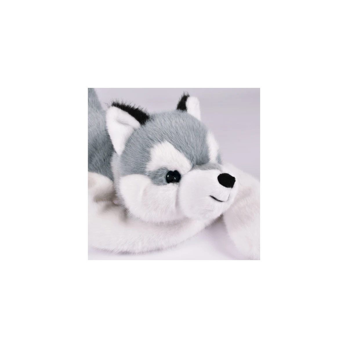 DOUDOU ET COMPAGNIE DOUDOU obciążeniowy pluszowy pies husky Podcoll Histoire d'Ours 50 cm jasny szary