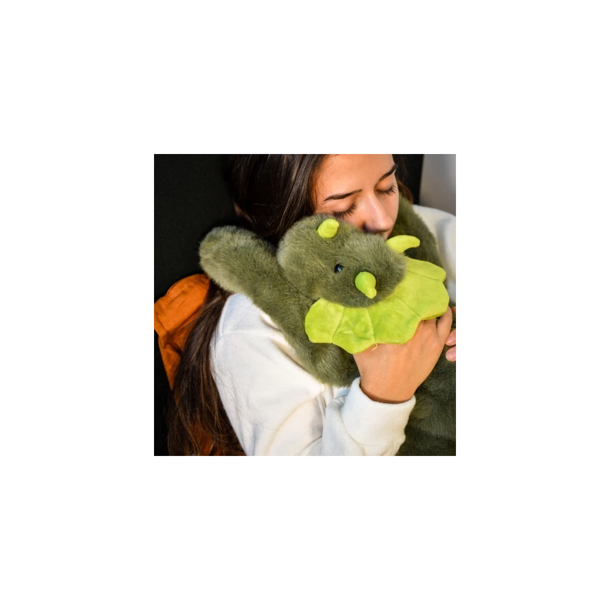 DOUDOU ET COMPAGNIE DOUDOU obciążeniowy pluszowy dinozaur Podcoll Histoire d'Ours 50 cm ciemny zielony
