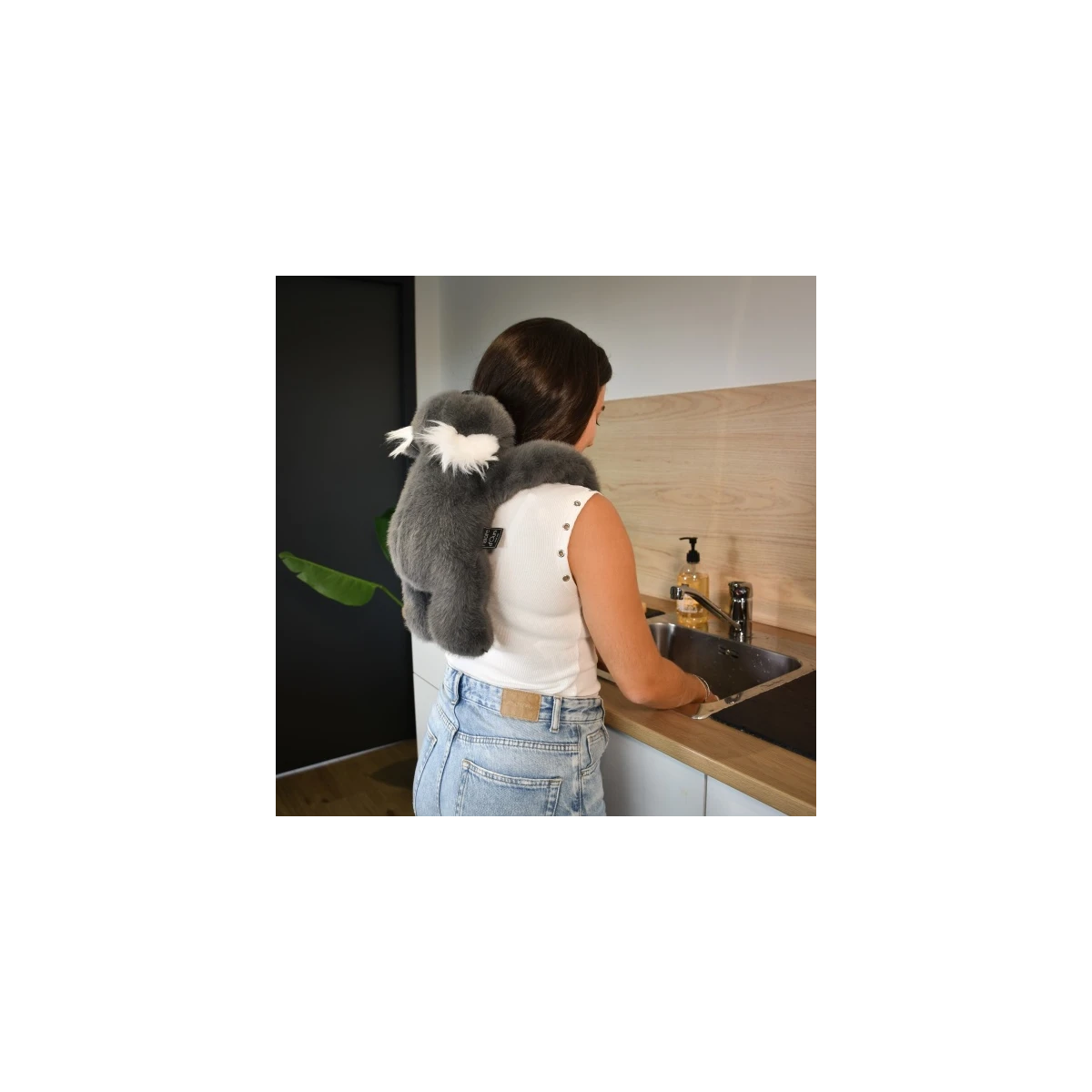 DOUDOU ET COMPAGNIE DOUDOU obciążeniowy pluszowy koala Podcoll Histoire d'Ours 50 cm ciemny szary