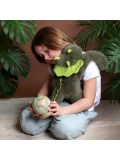 DOUDOU ET COMPAGNIE DOUDOU obciążeniowy pluszowy dinozaur Podcoll Histoire d'Ours 50 cm ciemny zielony