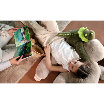 DOUDOU ET COMPAGNIE DOUDOU obciążeniowy pluszowy dinozaur Podcoll Histoire d'Ours 50 cm ciemny zielony