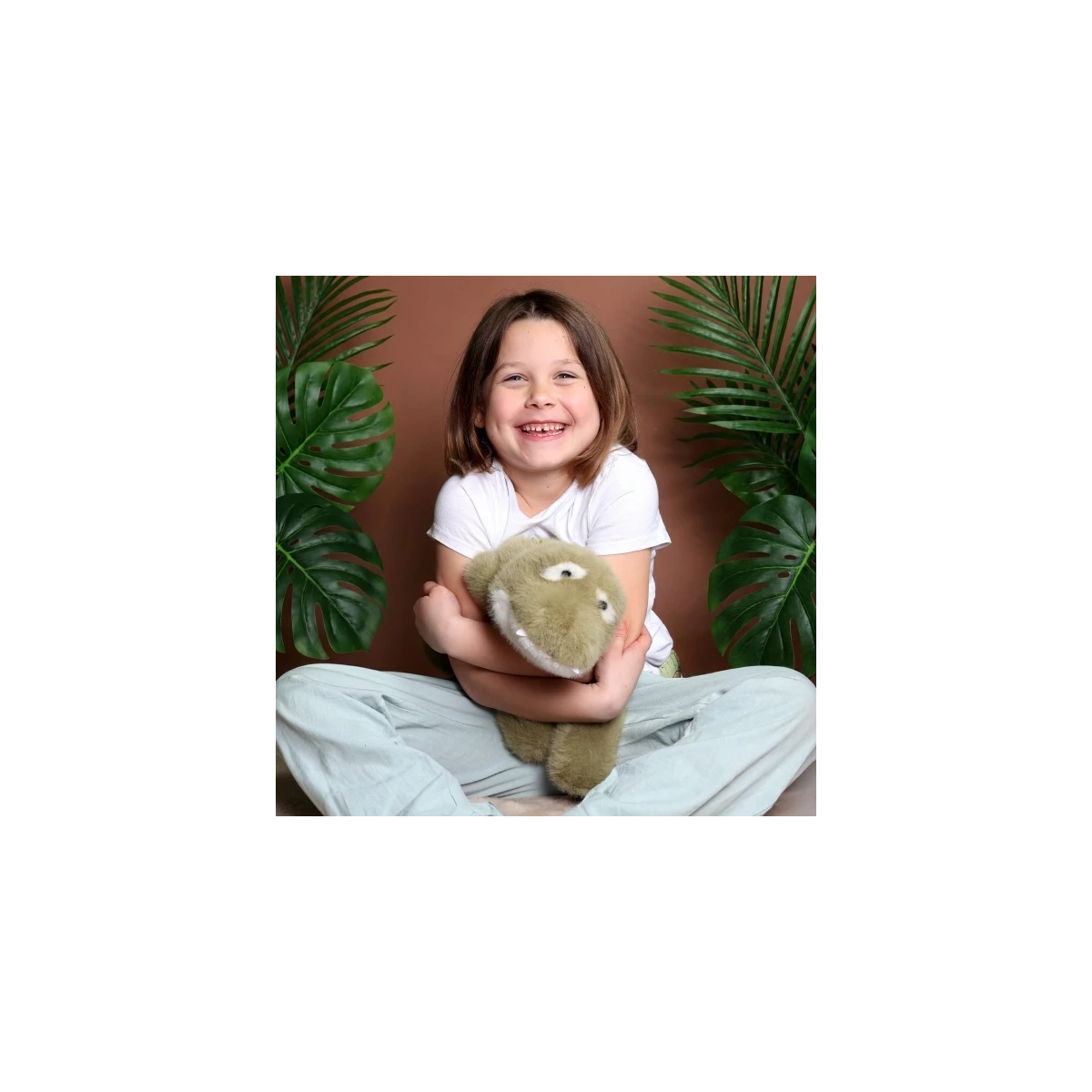 DOUDOU ET COMPAGNIE DOUDOU obciążeniowy pluszowy krokodyl Podcoll Histoire d'Ours 50 cm zielony
