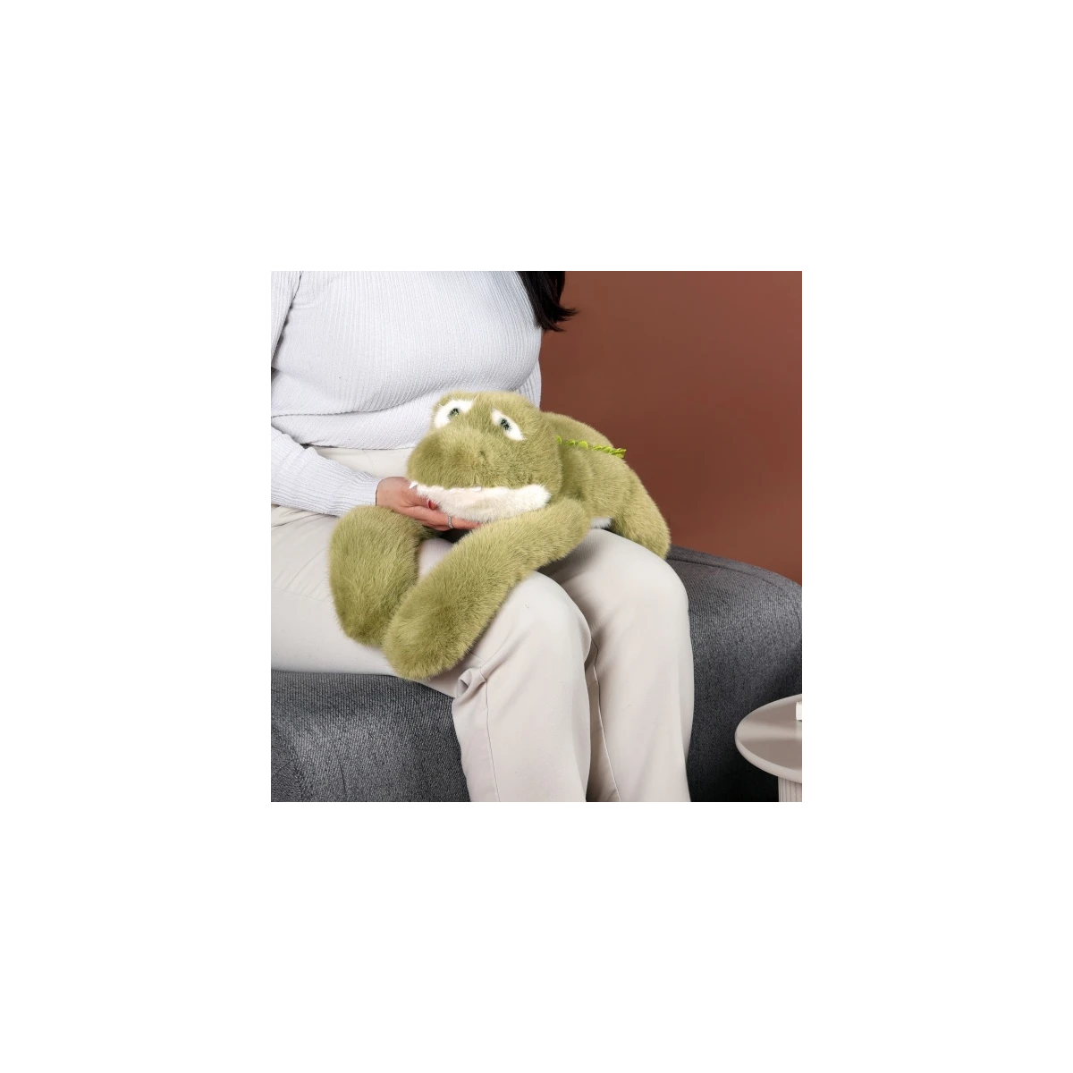 DOUDOU ET COMPAGNIE DOUDOU obciążeniowy pluszowy krokodyl Podcoll Histoire d'Ours 50 cm zielony