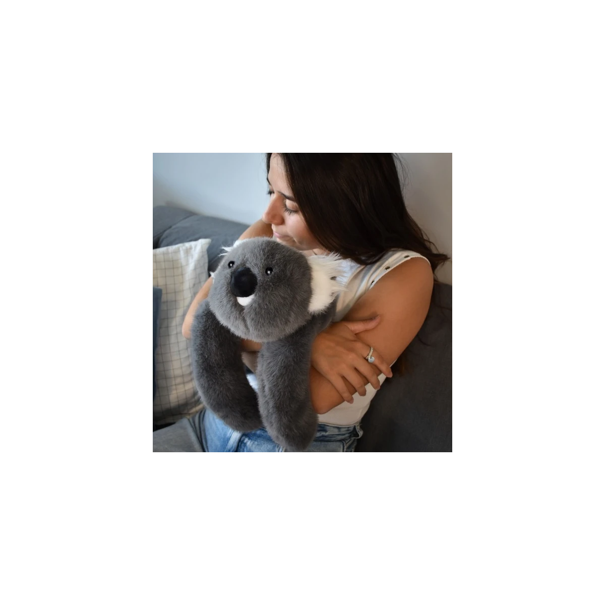 DOUDOU ET COMPAGNIE DOUDOU obciążeniowy pluszowy koala Podcoll Histoire d'Ours 50 cm ciemny szary